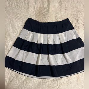 Navy and White Striped JCREW skirt.